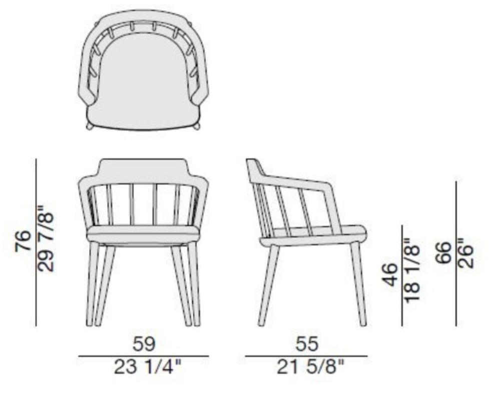 Porada Стул ясень с подлокотниками Nineteen sun-id-1505878 - Вид №3