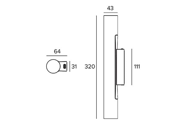 Алюминиевый светодиодный настенный светильник TARGETTI Этикетка ARCH-00065018 - Вид №2