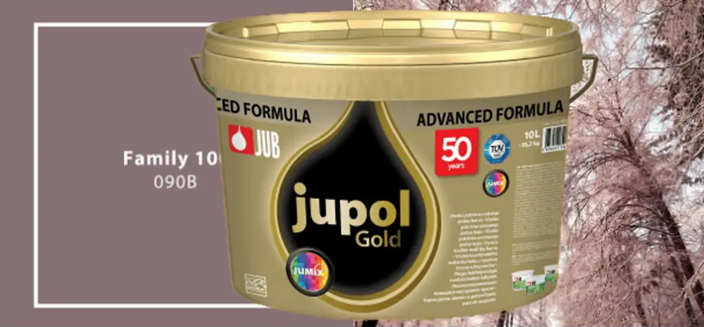 91064822 Краска для стен и потолков JUB 1009810-090B JUPOL GOLD цвет бордовый база B 4.75 л STLM-0464734