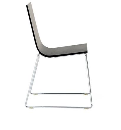 Andreu World Стул штабелируемый на санках из дуба Lineal Si0582 - Вид №4