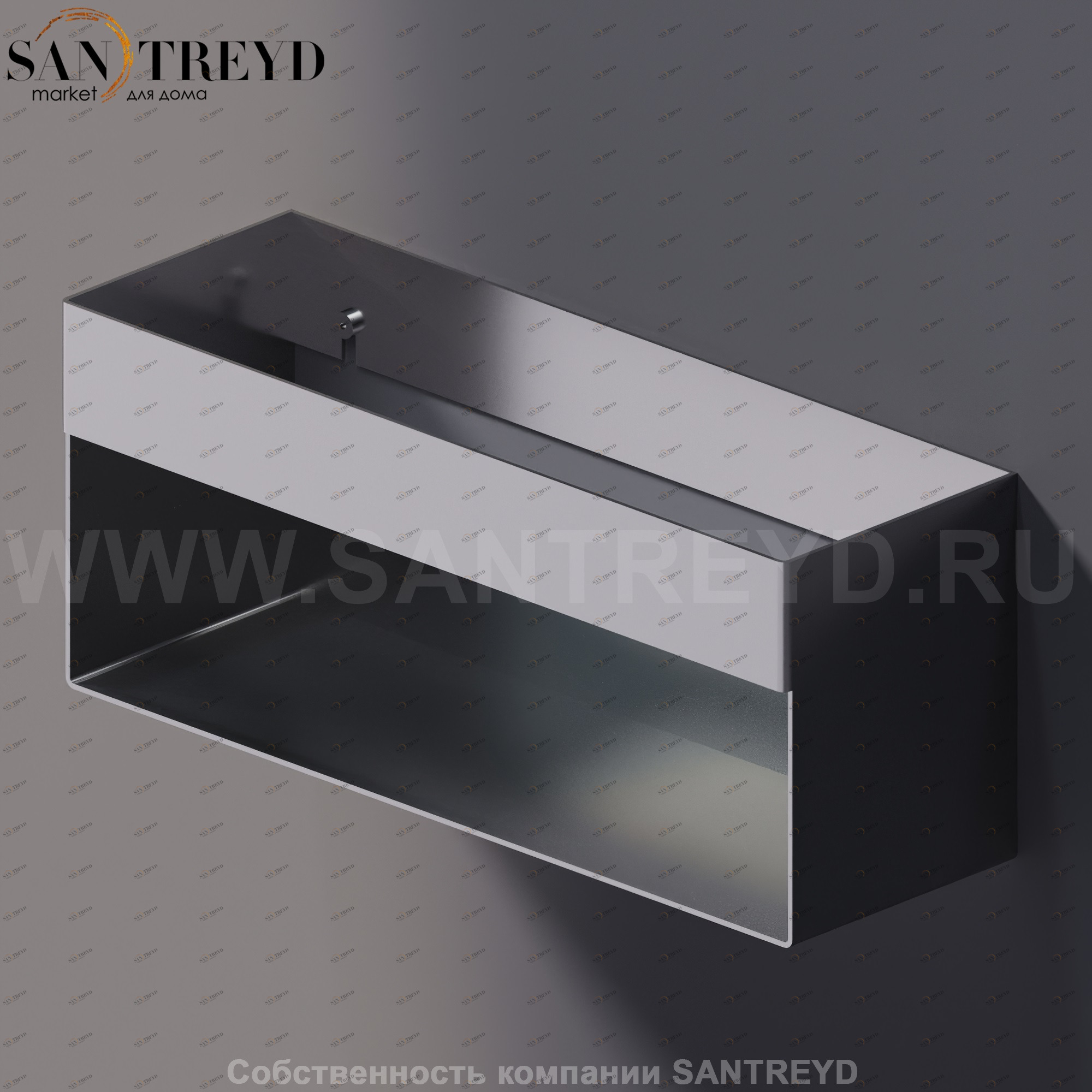 Agape 369 Базовый опорный элемент с полкой 36 см хромированный A369205A