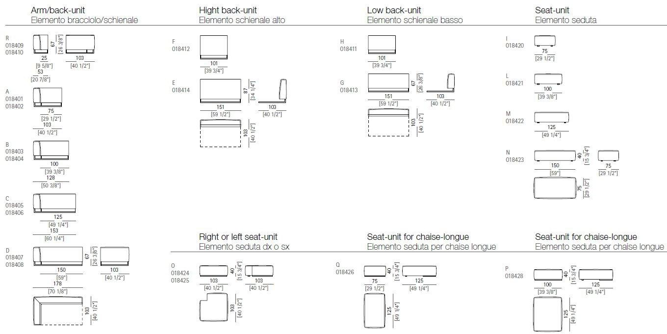 Arketipo Модульный диван с шезлонгом sun-id-1376267 - Вид №5