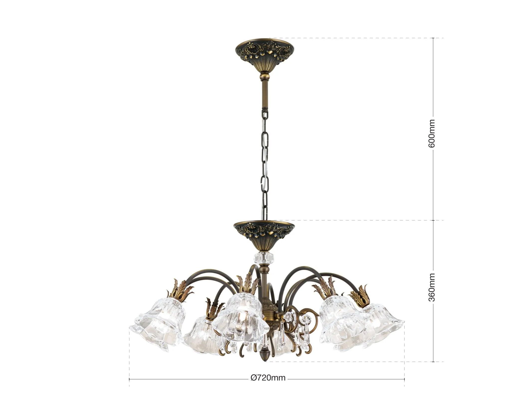 Латунь и хрустальная люстра Orion La Boheme ARCH-00141212 - Вид №5