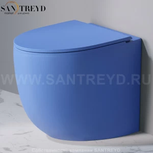 S557T0R0V7.140 Приставной унитаз напольный Синий A. e T. Italia Dot Италия