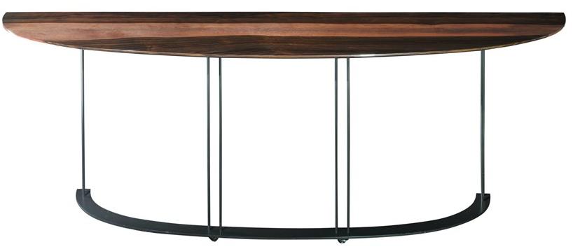 Garbarino Консоль в форме полумесяца из черного дерева Aureola Aur c3  - Вид №1