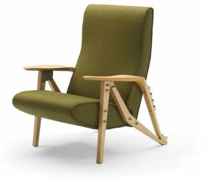 Zanotta Кресло с откидной спинкой из ткани или кожи Carlo mollino cm 2020