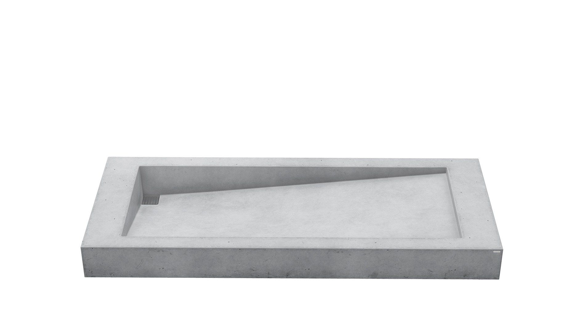 Прямоугольная бетонная подвесная раковина Gravelli SLANT 03 DOUBLE ARCH-00142547 - Вид №8