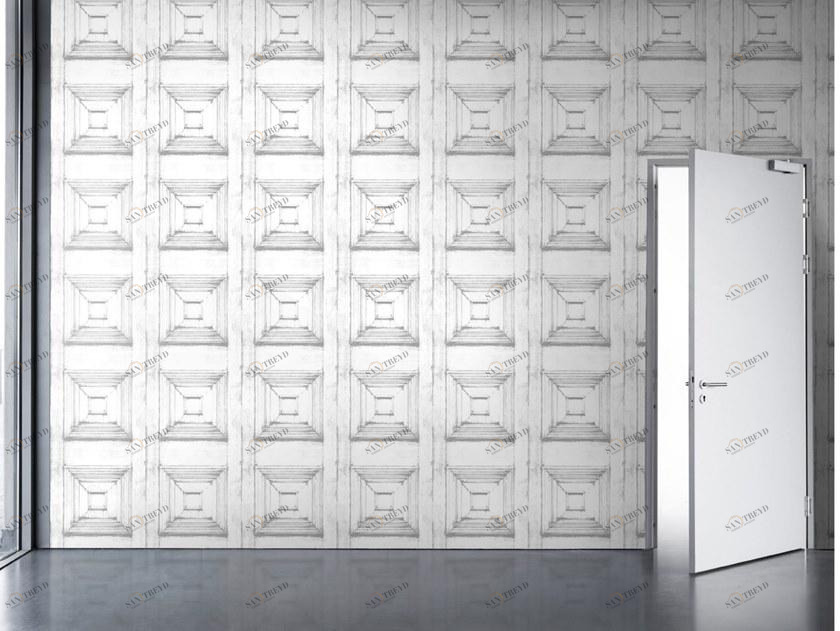 Mineheart Обои с виниловым рисунком Almost white Wal/076