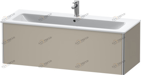 XS407406060 Тумбочка подвесная XSquare #XS4074 1210 x 478 мм Серо-коричневый шелковисто-матовый лак Duravit