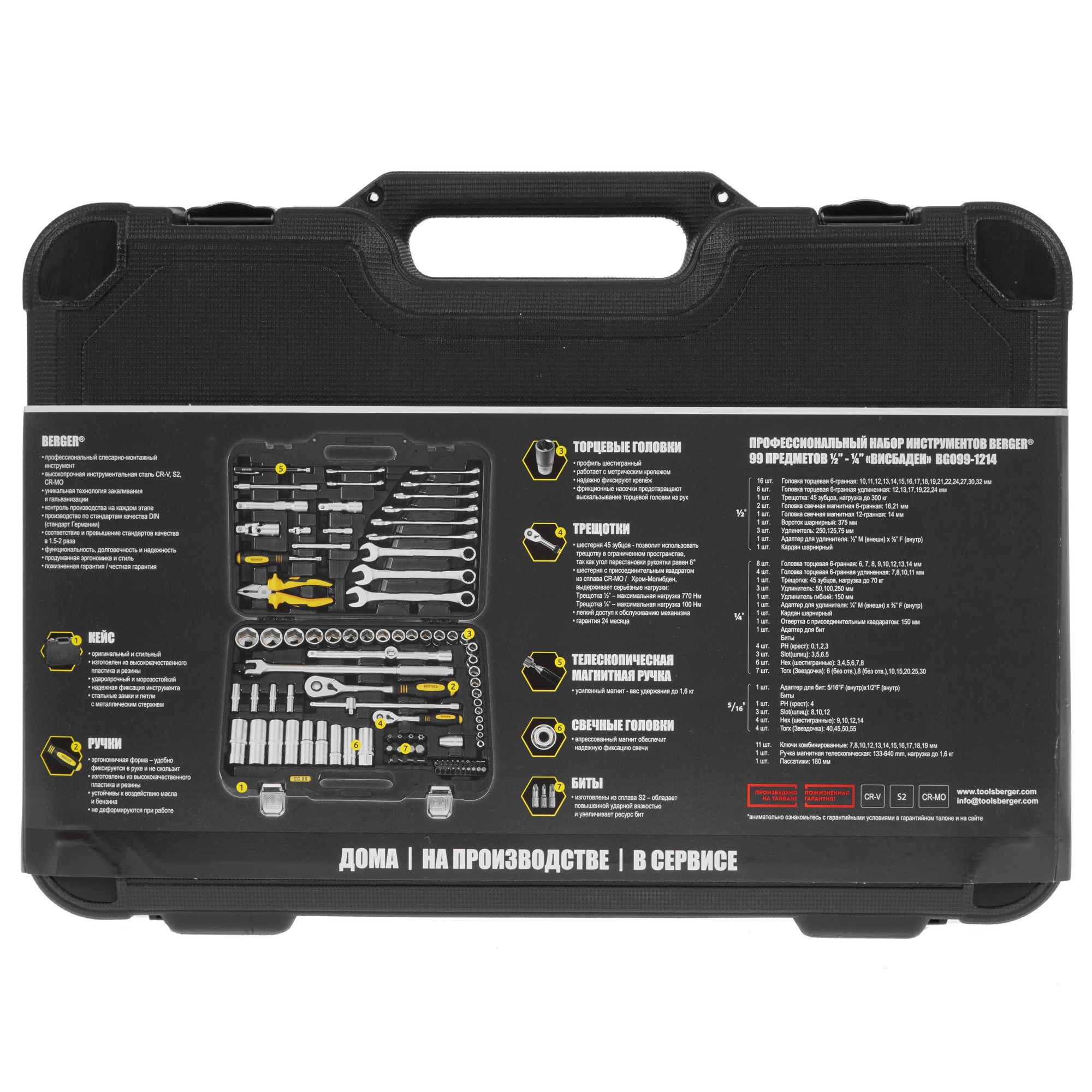 Набор инструментов Berger ВИСБАДЕН BG099-1214 5329164 STDN-0013247 - Вид №4