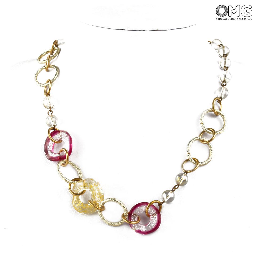 3818 ORIGINALMURANOGLASS Колье Скарлатто - Коллекция Antica Murrina - муранское стекло OMG 42 см  - Вид №1