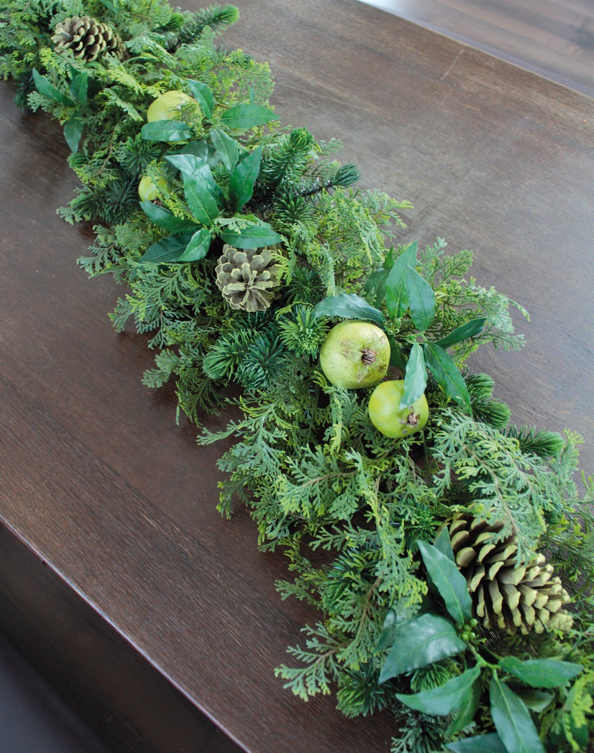 2018 883 a3 Искусственная гирлянда 'ель / шишки / кедр / гранат', 180 см, зеленая H-andreas 