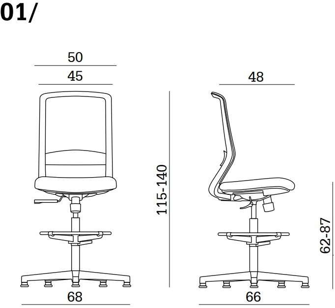 Linea Fabbrica Офисный стул с регулируемой высотой и спинкой Tekna sun-id-1402046 - Вид №2