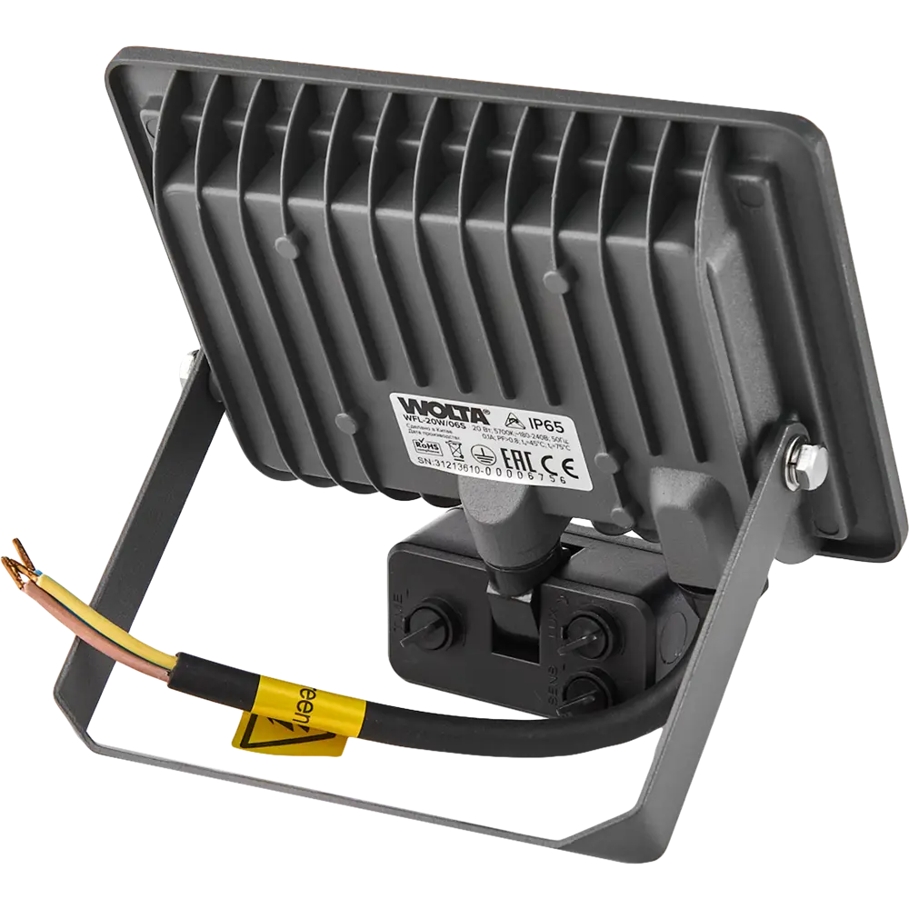 Прожектор Wolta WFL-20W/06S 1800 Лм с датчиком движения STLM-2180513 - Вид №4