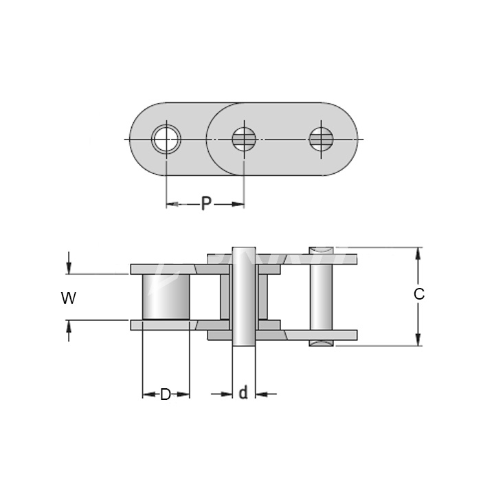 IS4432 Цепь приводная роликовая однорядная 24B-1 ISKRA  - Вид №2