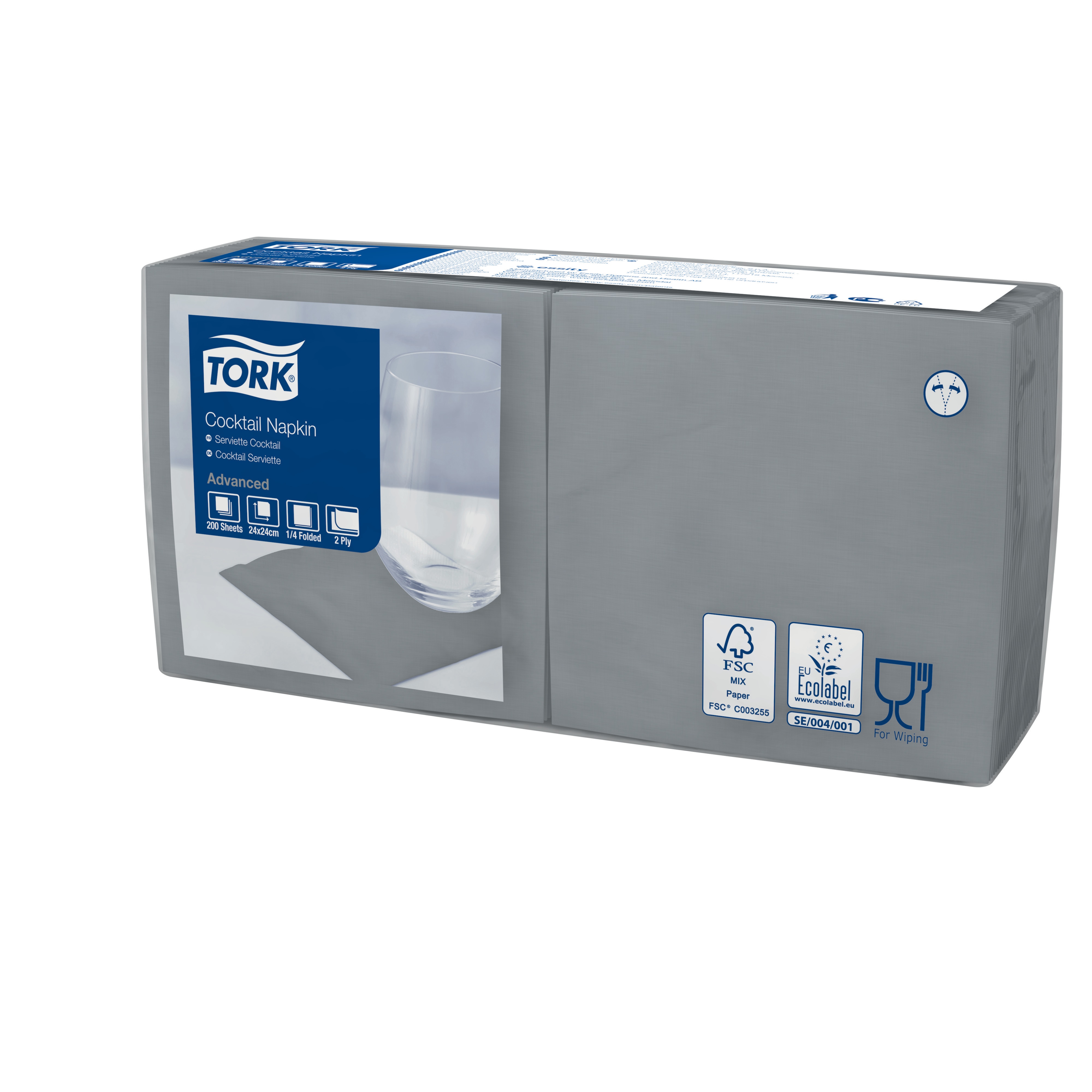 47783239 Серая коктейльная салфетка Tork  - Вид №1