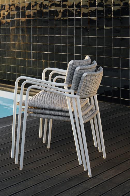 MNST30 Стул лава веревка 11мм антрацит Manutti Echo - Вид №3