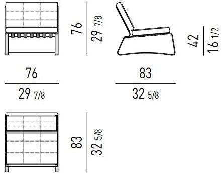 Minotti Стеганое кресло-санки из ткани sun-id-1356500 - Вид №4