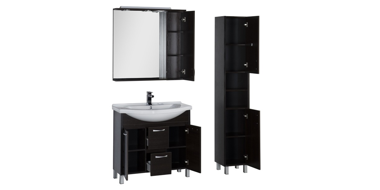 Комплект мебели Aquanet Донна 90 венге 00169193 - Вид №3