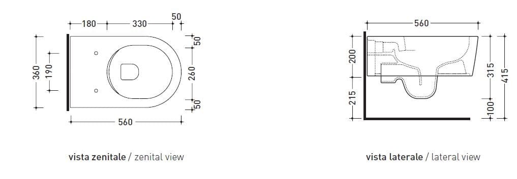 Керамический подвесной туалет Ceramica Flaminia ссылка ARCH-00147232 - Вид №2