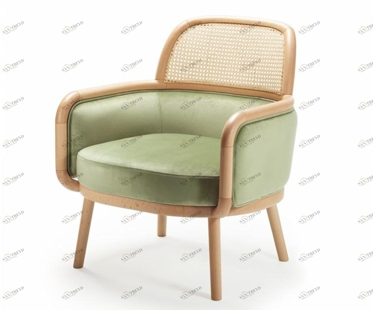 Mambo Unlimited Ideas Кресло из ткани с подлокотниками Luc sun-id-1471689