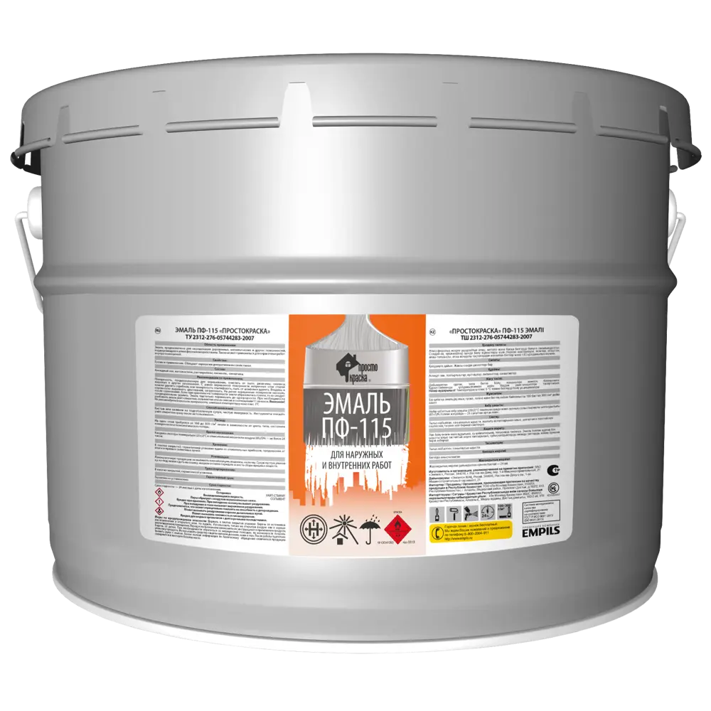 Эмаль Простокраска ПФ-115 полуматовая цвет зеленый 10 кг STLM-2073118 - Вид №1