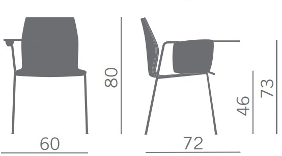 Kastel Приставной стул для конференций с откидной крышкой Kalea sun-id-1349082 - Вид №2