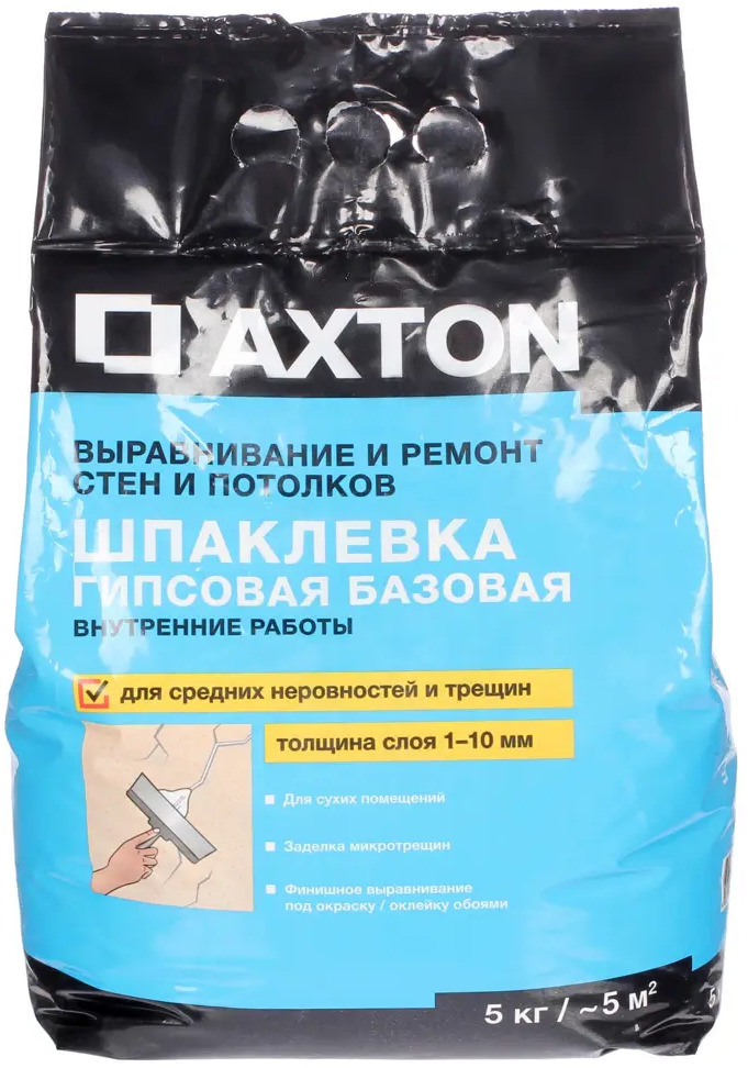 Гипсовая шпаклевка Axton для внутренней отделки 5 кг 81946331