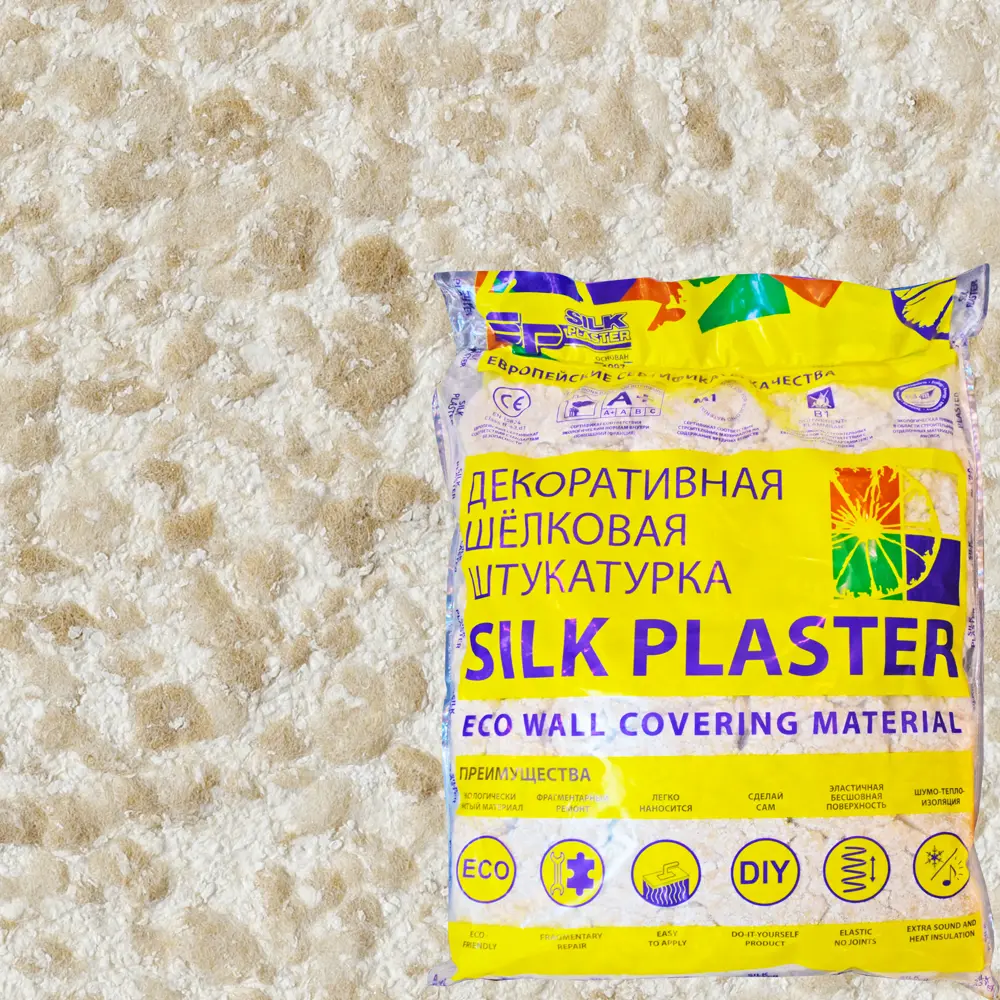 Жидкие обои Silk Plaster Рельеф 322 0.9 кг цвет бежевый STLM-2160257