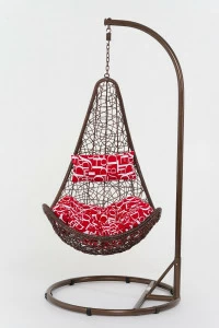 Подвесное кресло коричневое из искусственного ротанга 45-003-04 VINOTTI  00-3885158 Коричневый;красный