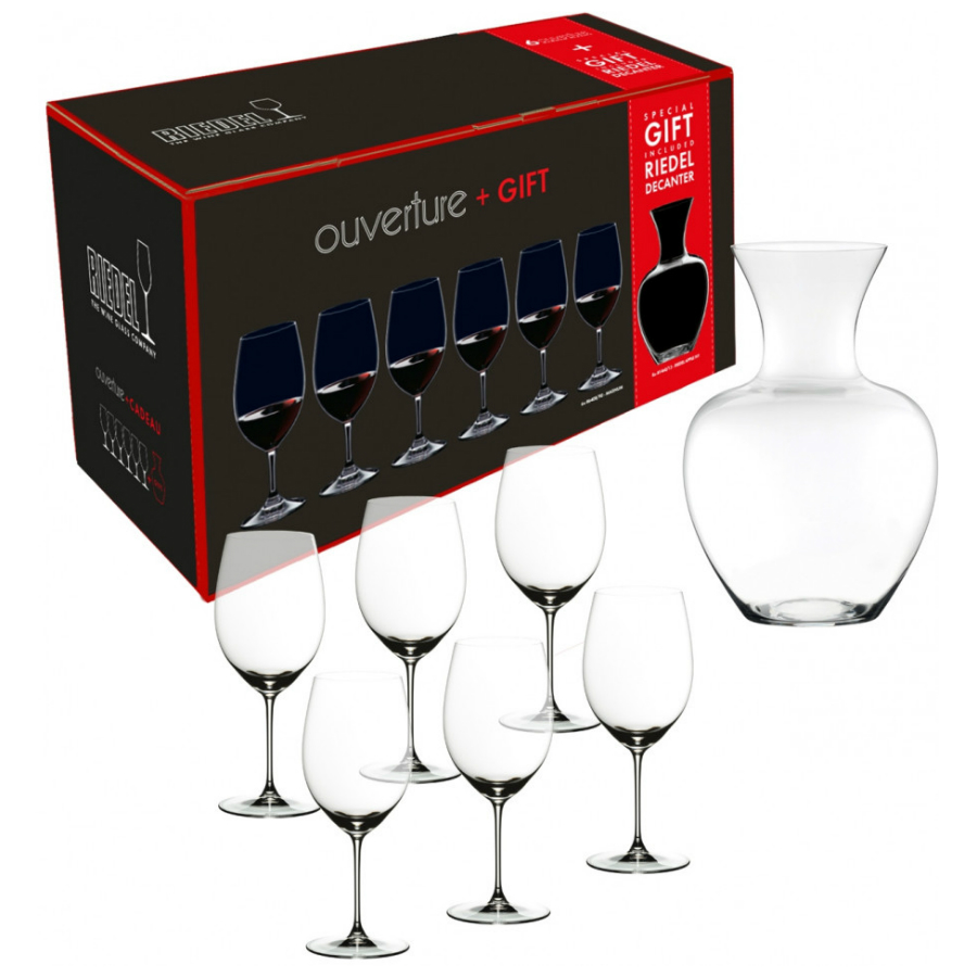 Набор фужеров Ouverture Magnum + декантер Apple, 6 шт., бессвинцовый хрусталь Riedel 540835 - Вид №3