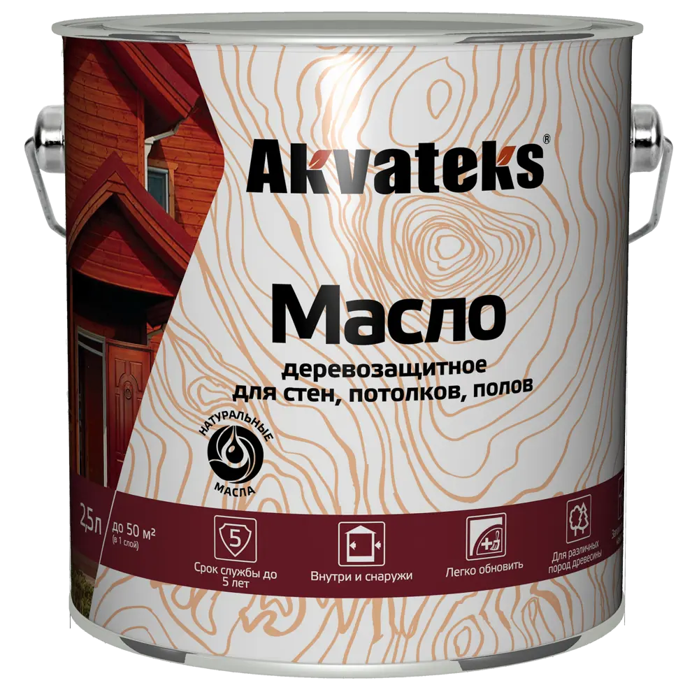 Akvateks Деревозащитное масло для интерьера и экстерьра 2.5 л 86364478 АКВАТЕКС STLM-0068130 - Вид №1