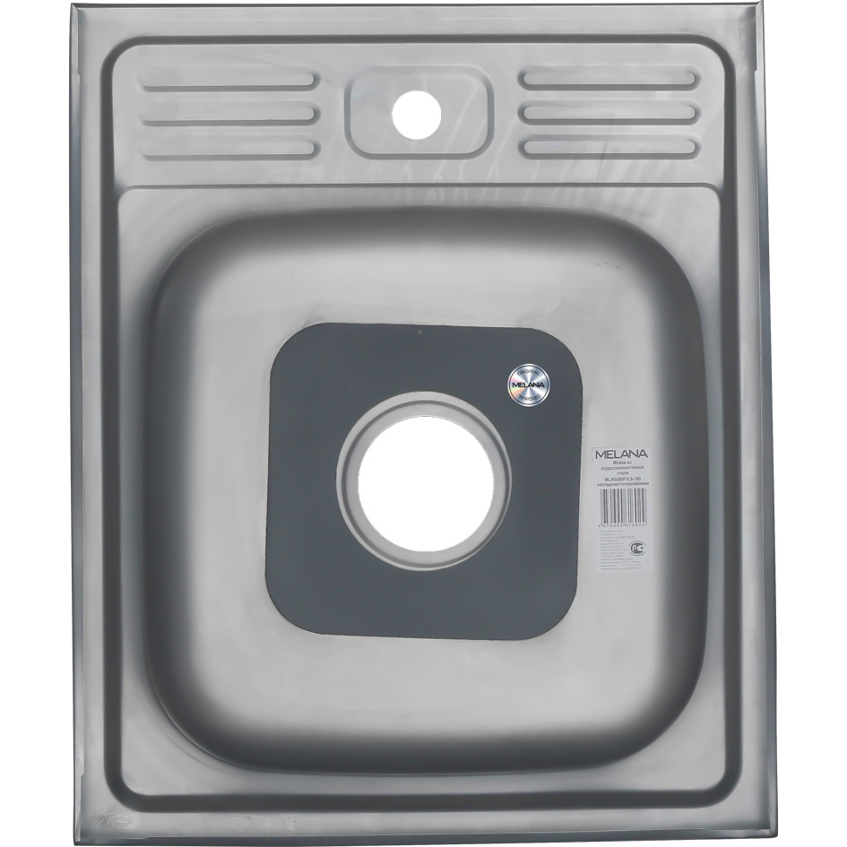 Мойка 5060 MELANA 0,8/180 накладная прямоугольная с сифоном (004 ta *10) 004 ta (*10) - Вид №2