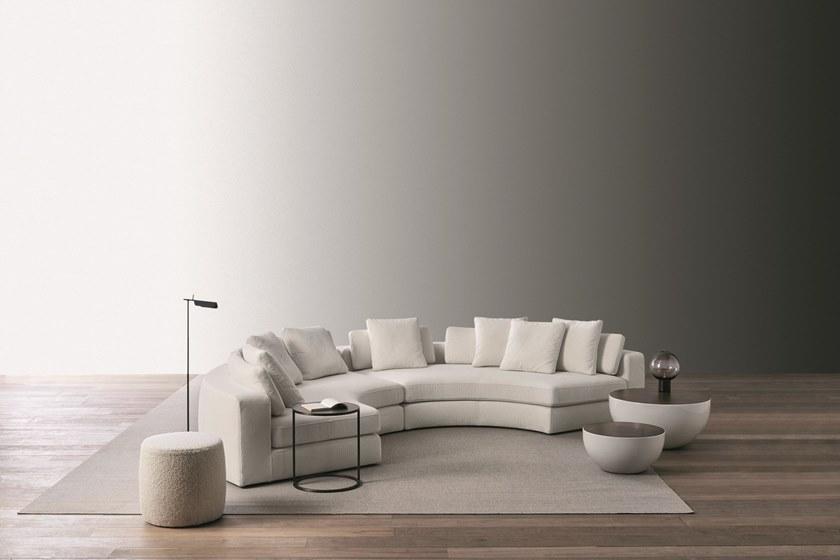 Meridiani Изогнутый диван со съемным чехлом из ткани Harold sun-id-1415477 - Вид №1