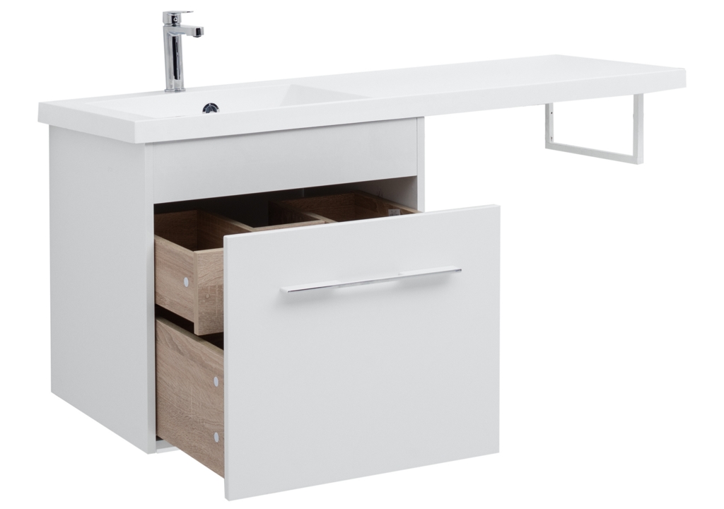 Тумба с раковиной Aquanet Августа 120 L белый 0023956500210026 - Вид №3