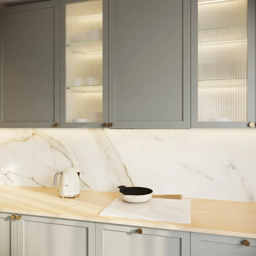 Карниз кухонный Кинель Konsensa серо-зеленый 220 см для элегантного интерьера 89398723 STLM-1578220 - Вид №10