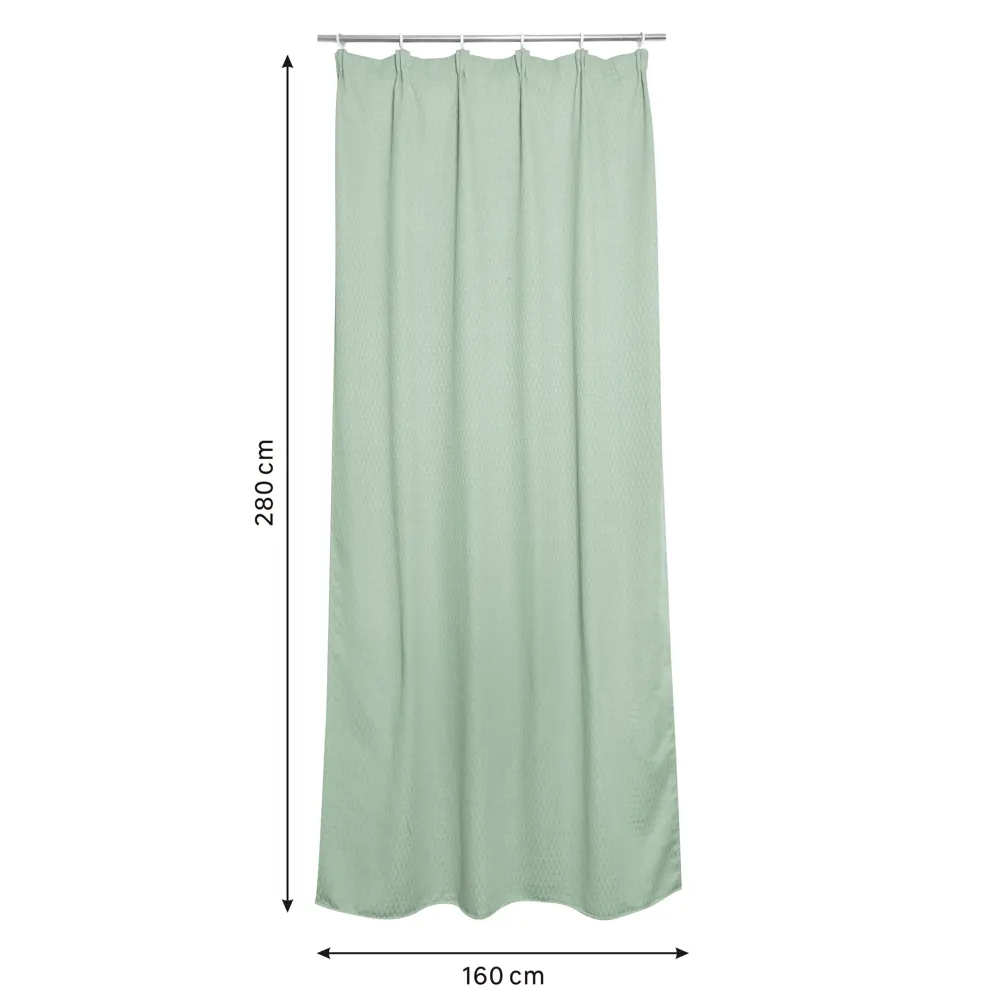 Штора на ленте Inspire Triangel 160x280 см цвет зеленый 88311185 STLM-2191643 