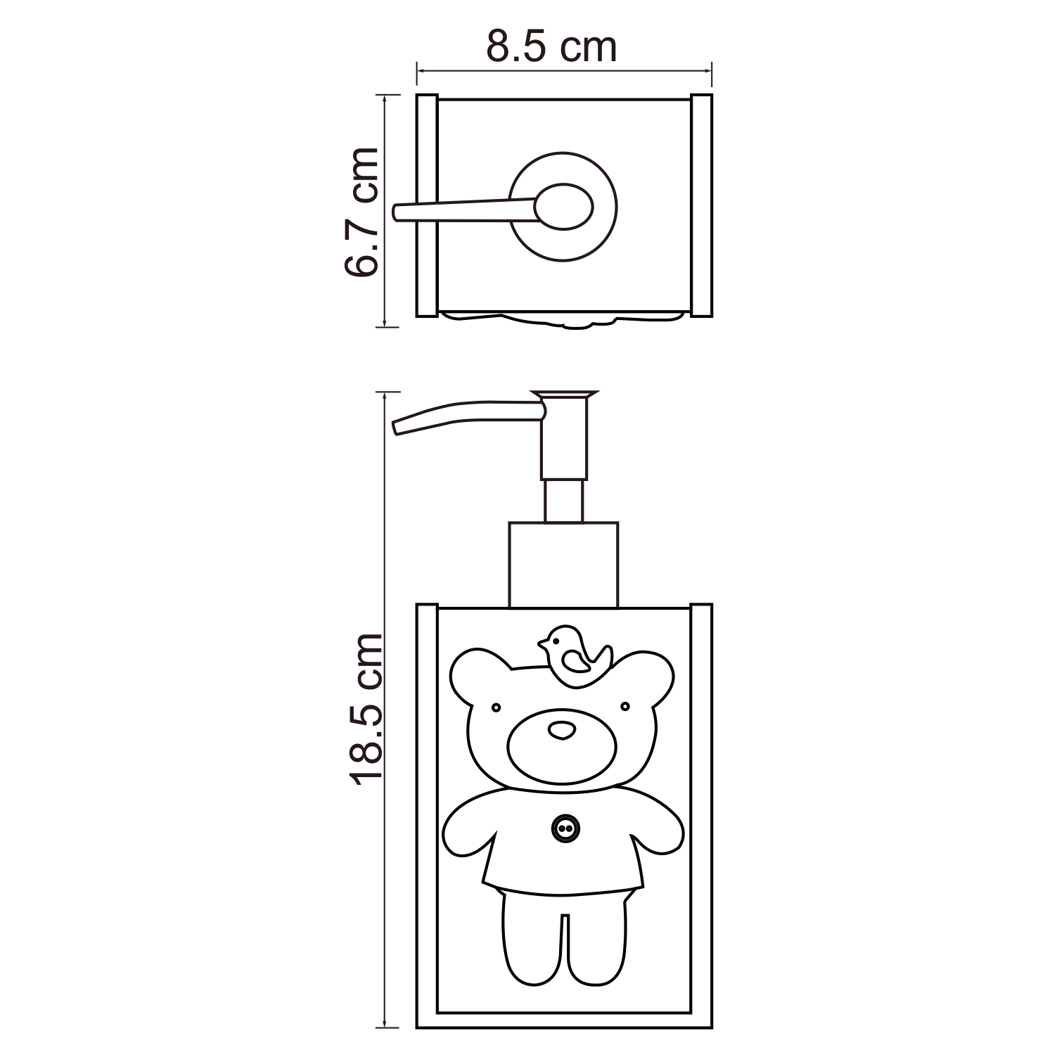 K-3499 Lossa Дозатор для жидкого мыла WasserKRAFT Lossa K-3400  - Вид №3