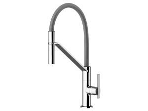 Однорычажный кухонный смеситель со съемным ручным душем