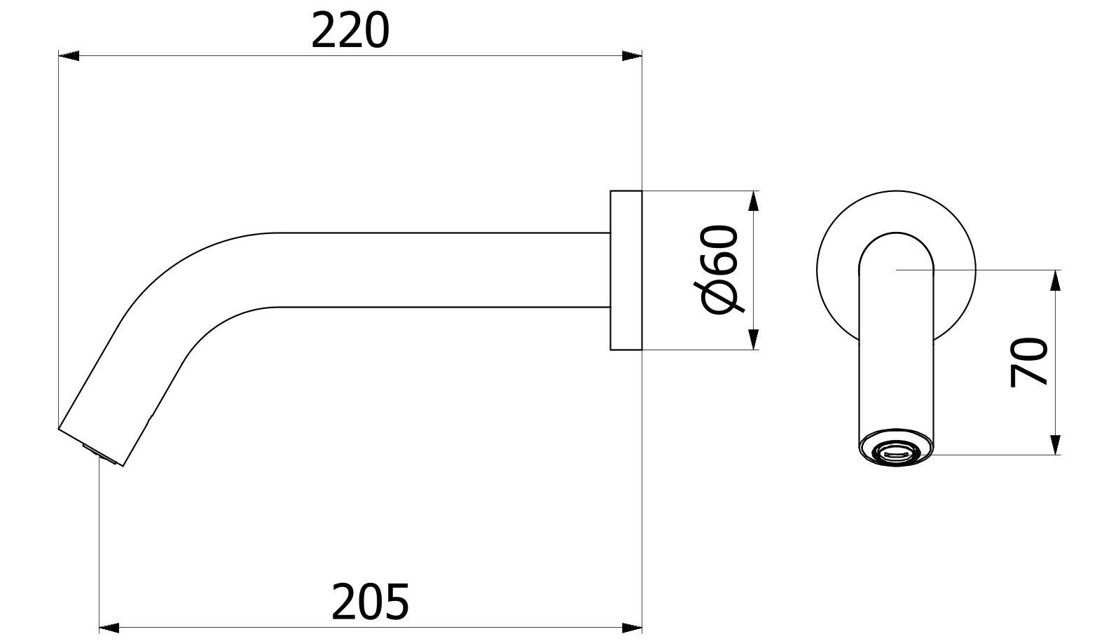 Электронный настенный смеситель для раковины IB Powa ARCH-00082300 - Вид №13