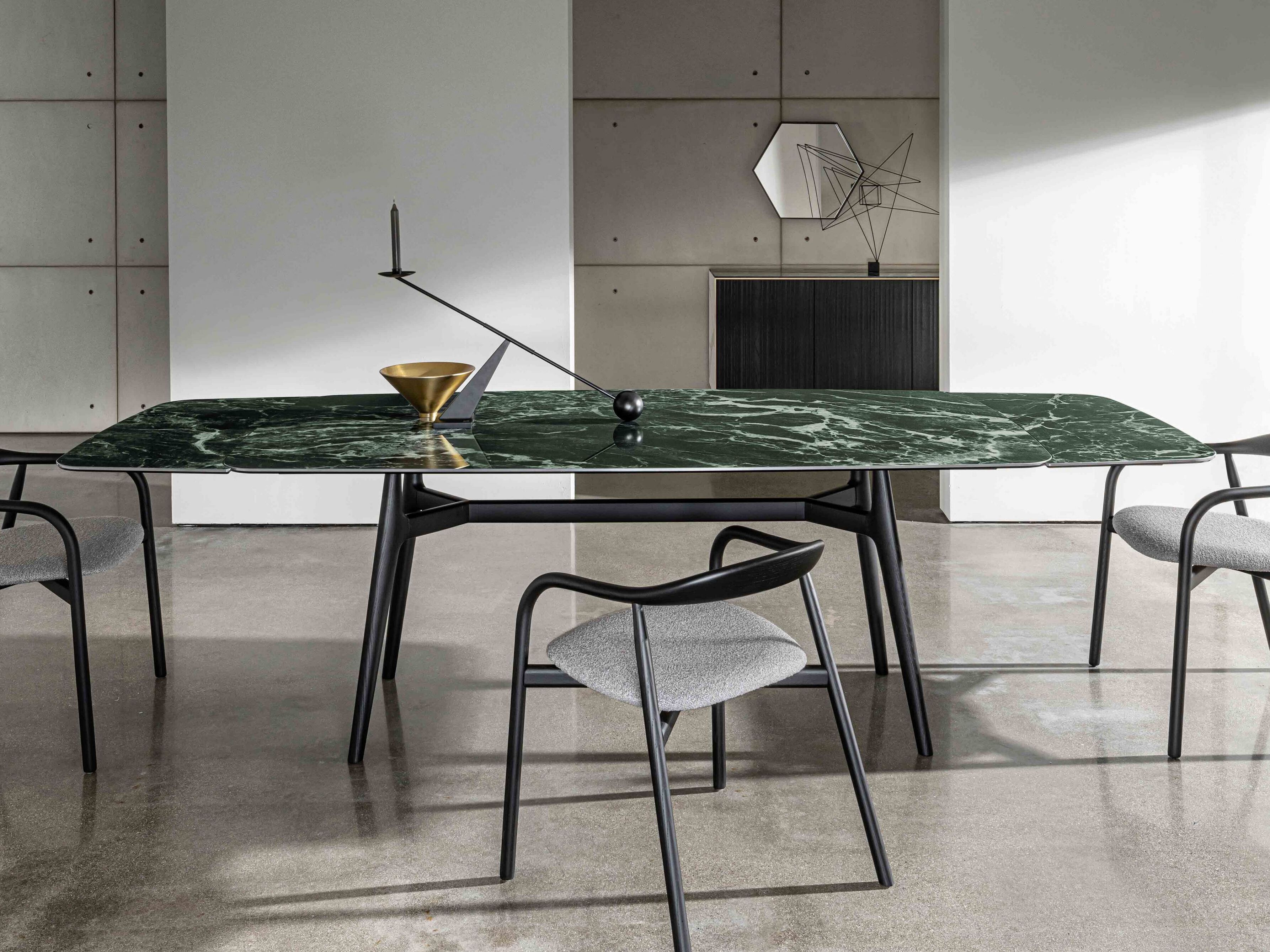 Керамический выдвижной стол Sovet Italia LEWOOD SHAPED EXTENSIBLE ARCH-00053179