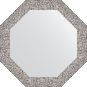 BY 3804 Зеркало в багетной раме - чеканка серебряная 90 mm EVOFORM Octagon