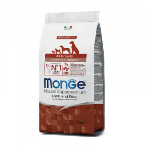 ПР0041260 Корм для щенков Dog Speciality для всех пород, ягненок и рис сух. 12кг Monge