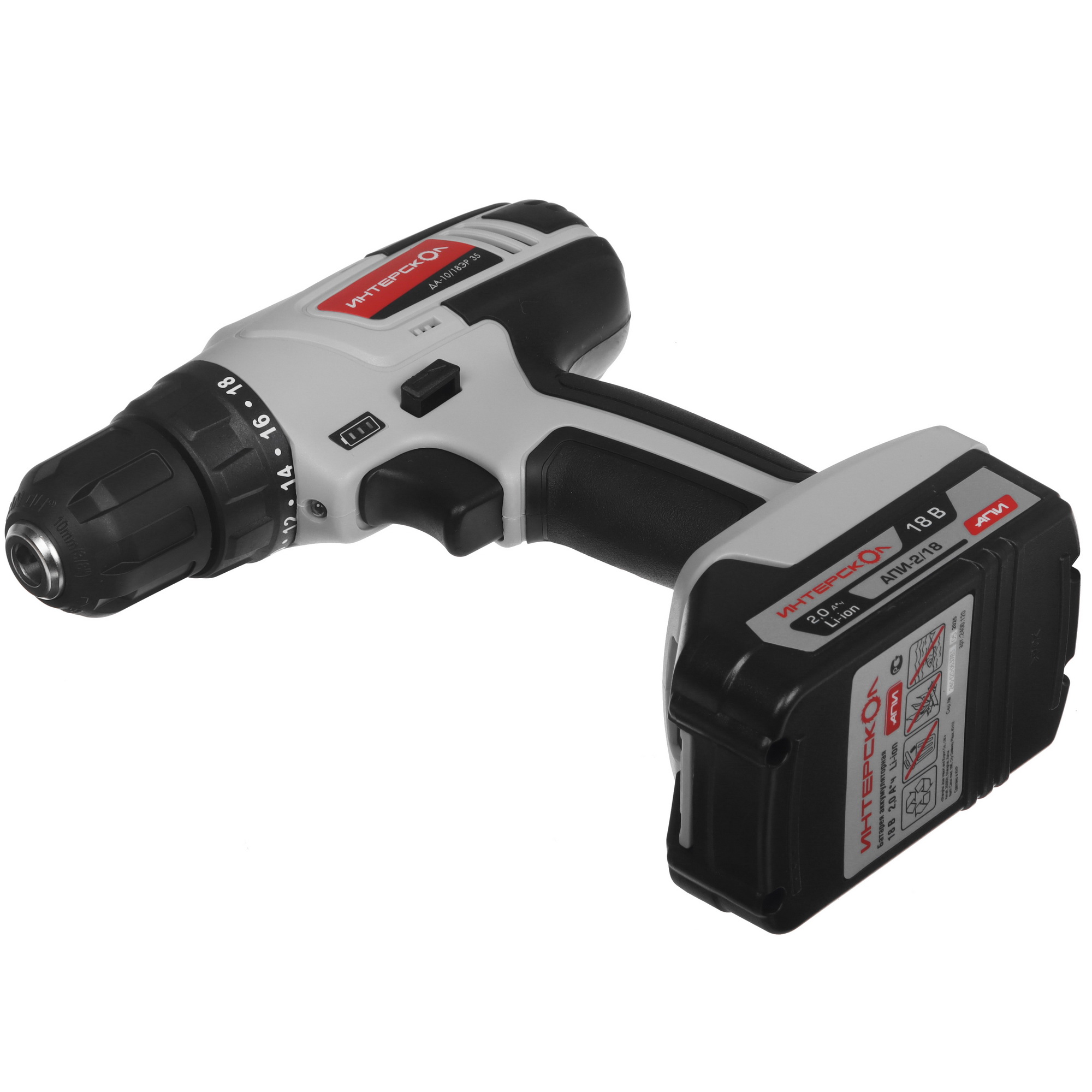 Дрель-шуруповерт Интерскол ДА-10/18ЭР 35 9296059 STDN-0082892 - Вид №6