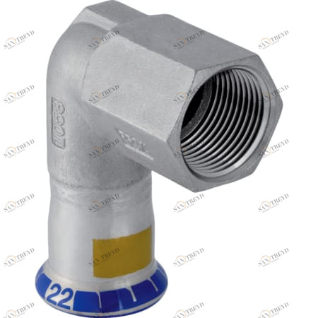 GEBERIT 34145 Переходной угольник Geberit Mapress из нержавеющей стали 90°, с внутренней резьбой (газ) 