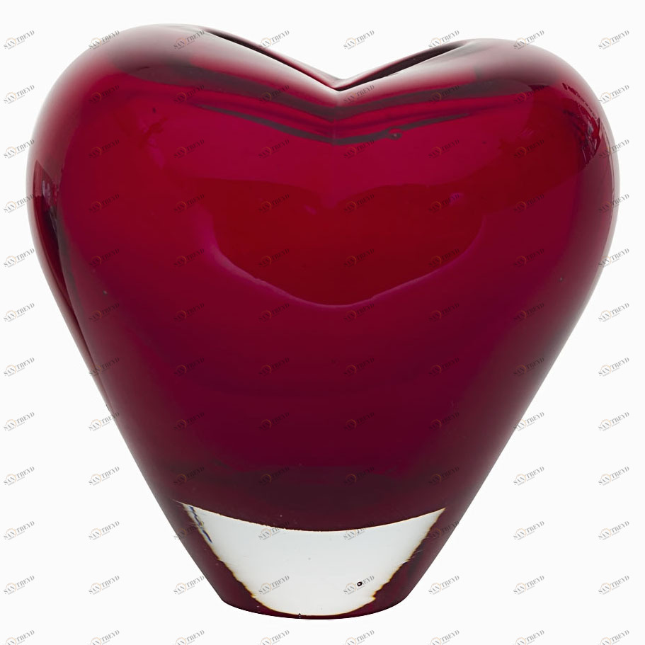 Ваза стеклянная красная One heart GARDA DECOR - 033961 Красный 