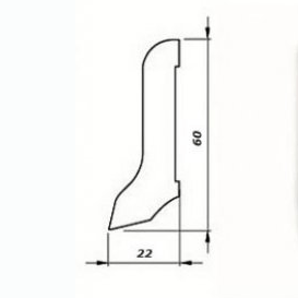 Плинтус Pedross Шпонированный Кемпас 2500х60 мм 1010000946 - Вид №1