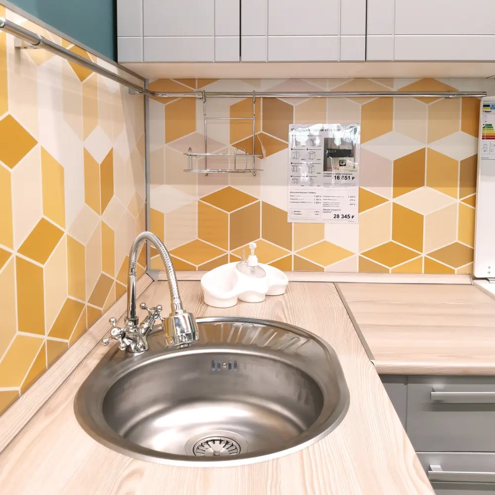 KROMRUS Кухонная мойка с крылом для сушки из нержавеющей стали 17162305 Мойка врезная STLM-0007601 - Вид №4