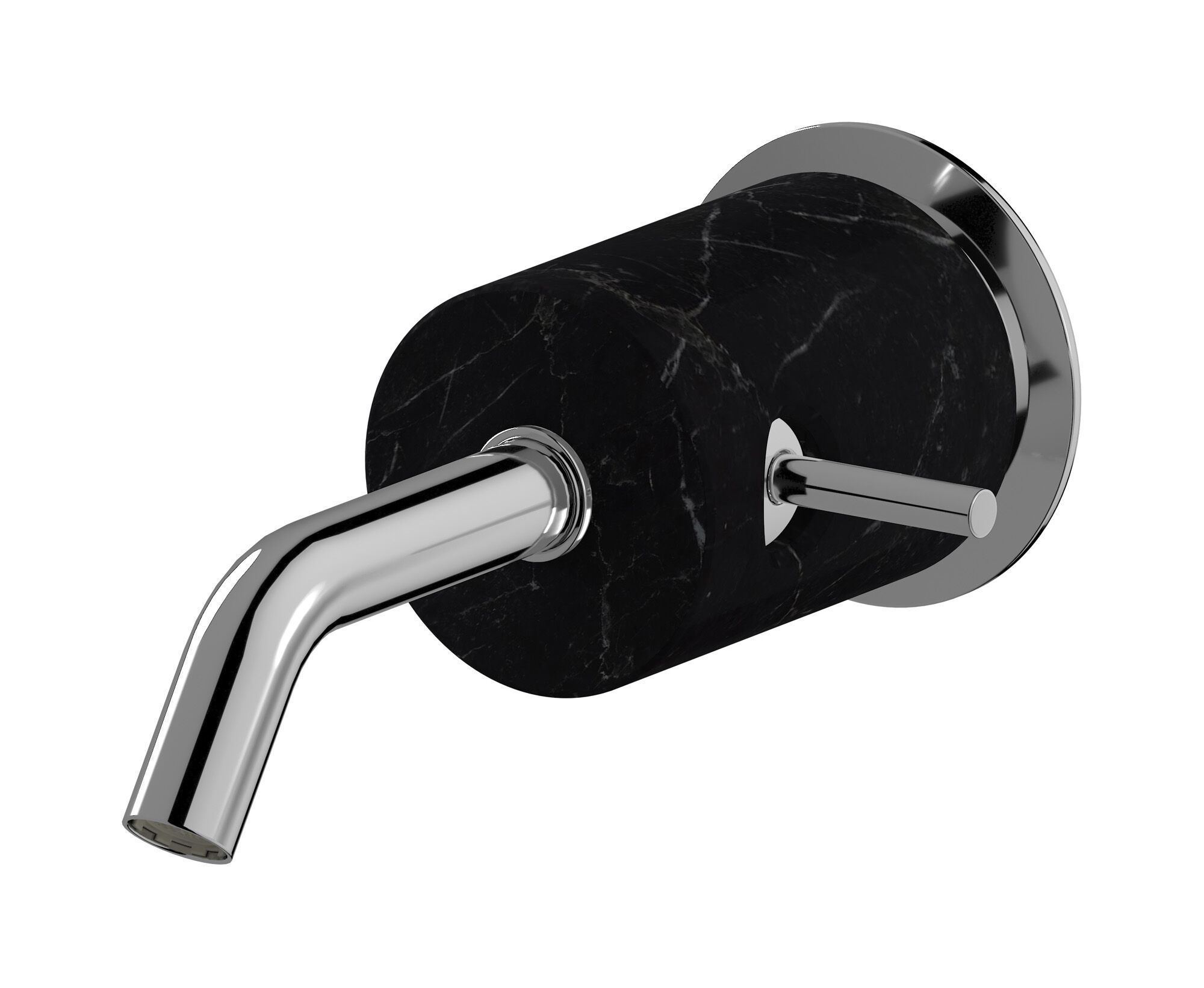 Однорычажный настенный смеситель для раковины с автоматическим сливом IB мрамор + мрамор Elle ARCH-00082900 - Вид №1