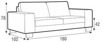 Sits Мягкий 2-местный тканевый диван Quattro sun-id-1368904 - Вид №2